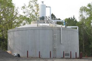 Forced Draft Degasifier installed at Alcorn (tank on the very top of the picture)