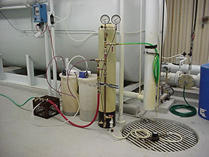 4” single column manually operated pilot lab